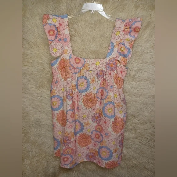 Floral Sleeveless Tuckernuck Ruffle Straps Dress - Picture 3 of 12